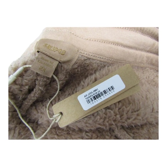 SKIMS Teddy Sherpa Fleece Jogger Pants Beige Tigers Eye 2XL NWT - Picture 9 of 10
